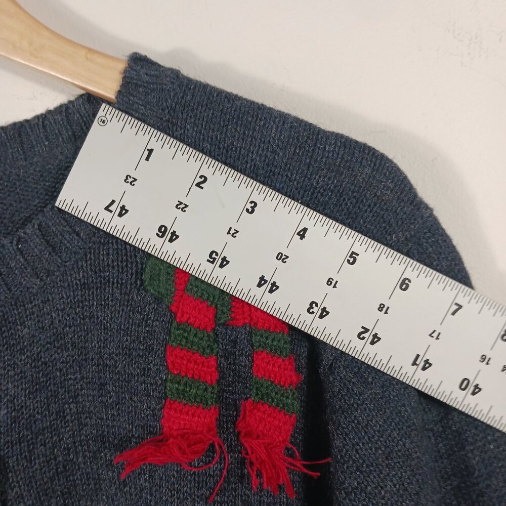 Quaker Factory Novelty Cardigan, Dark Gray Ski Winter Theme, SZ M, Holiday Cabin - Picture 14 of 14